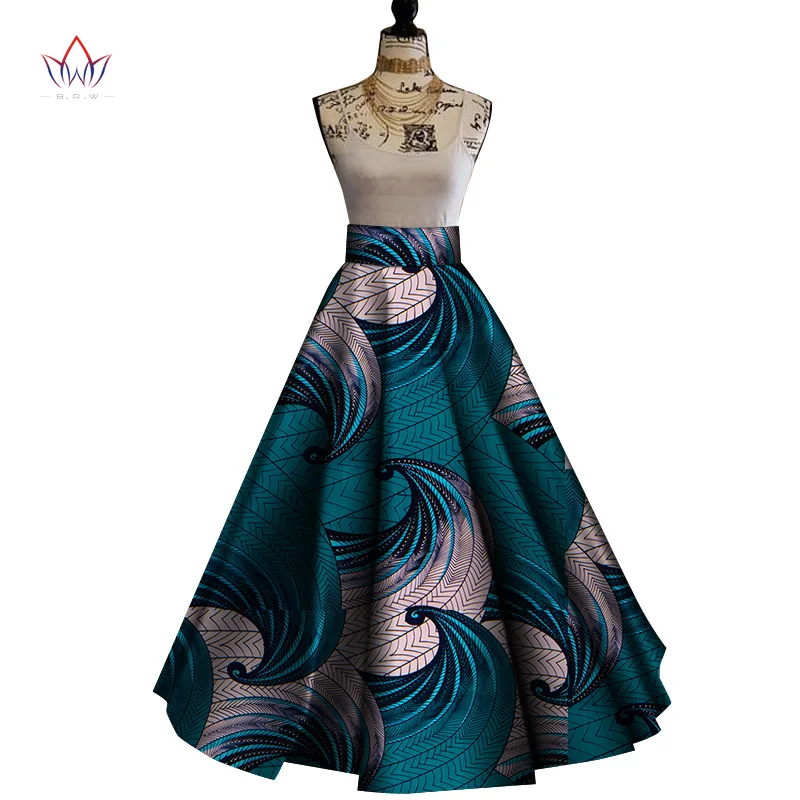 

Custom African Clothes Ankle Length Formal Cotton Skirt for Women Dashiki Print Maxi Fabric Wax Ball Grown Long Skirt WY8278