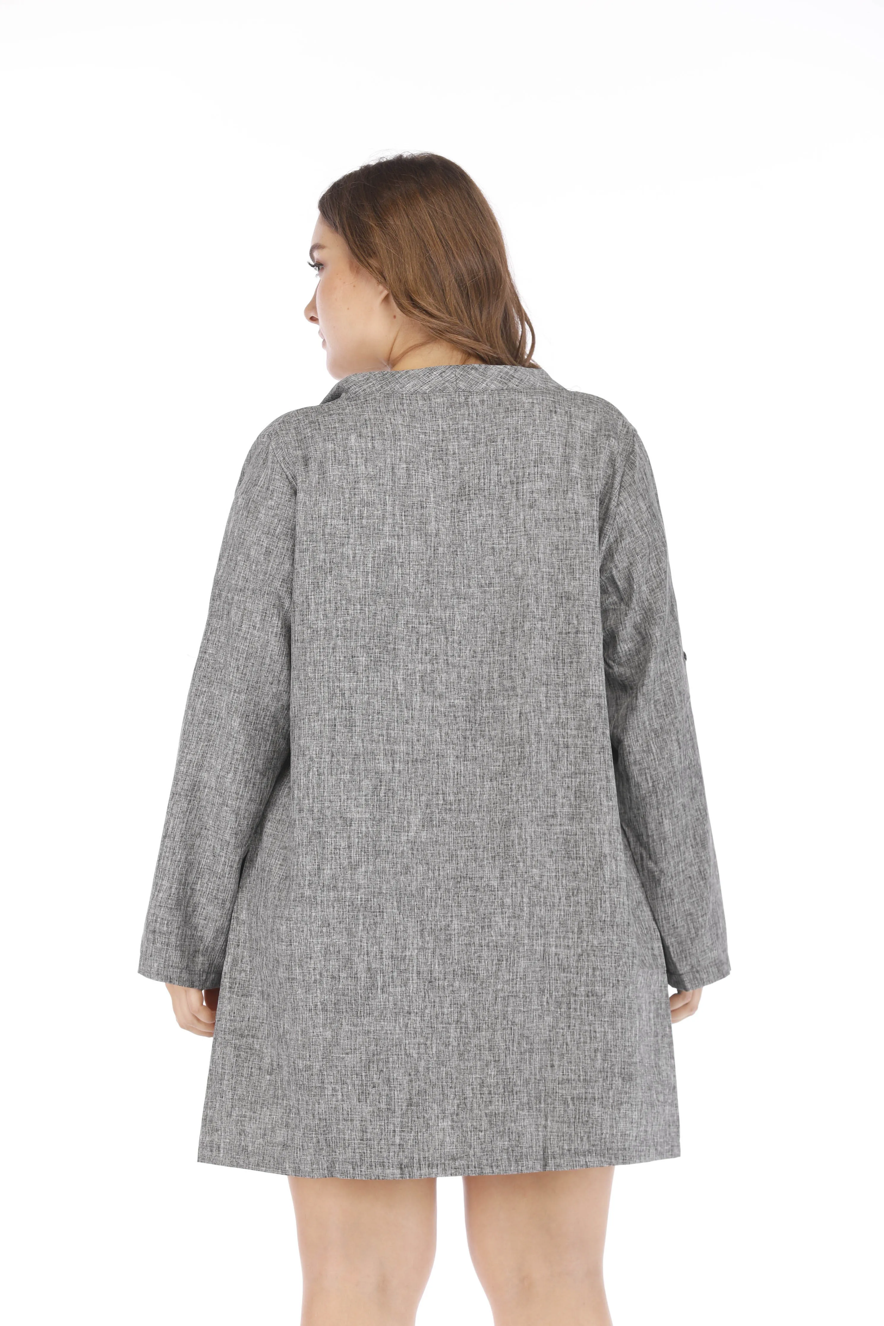 5XL плащ большого размера пальто модное осенне-зимнее однотонное женское офисное пальто с длинными рукавами Свободное длинное пальто большого размера