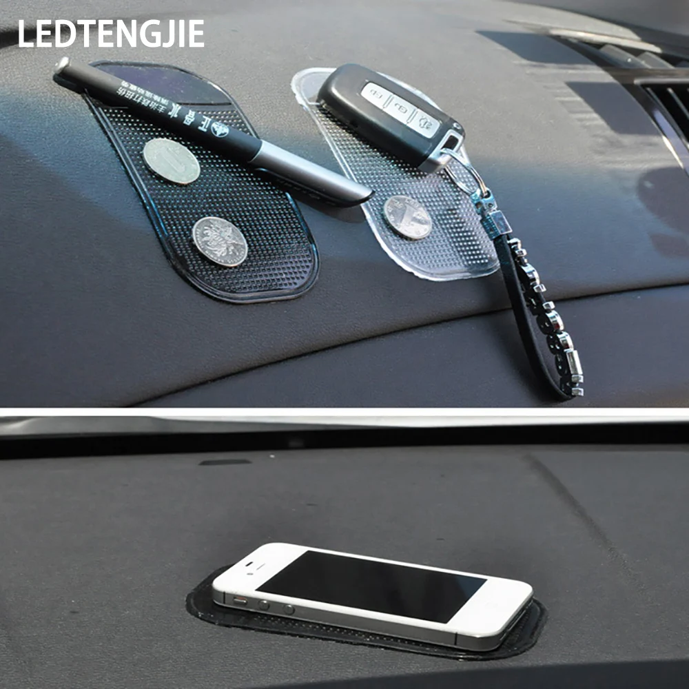 

LEDTENGJIE Car Anti-slip Mat Is Resistant To High Temperature 14*8cm, Super Anti-slip Mesh Fiber Pattern Is A Must