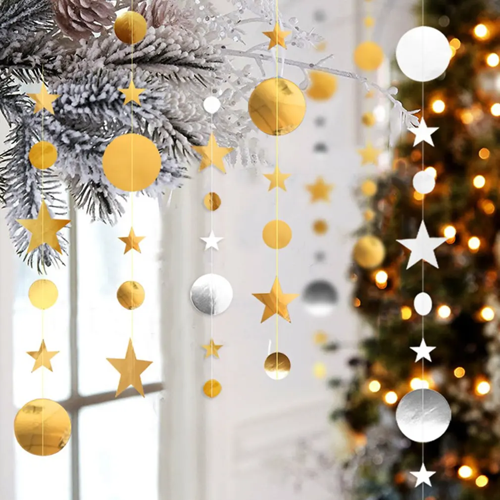 4 м Звезда и круглый диск рисунок Свадебный класс магазин оконный Баннер Висячие