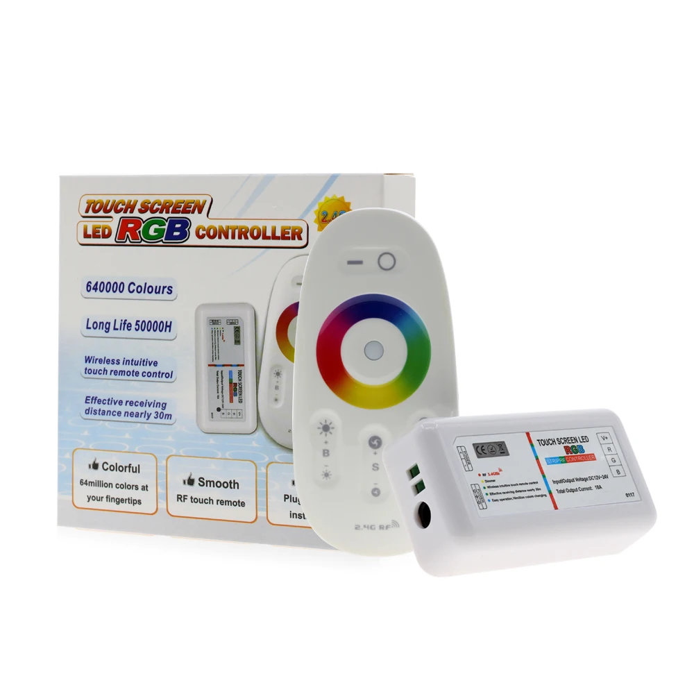 RGBW/RGB LED контроллер сенсорный экран 2,4G DC12-24V 18A пульт дистанционного управления канал для RGB/RGBW светодиодные ленты - Цвет: RGB