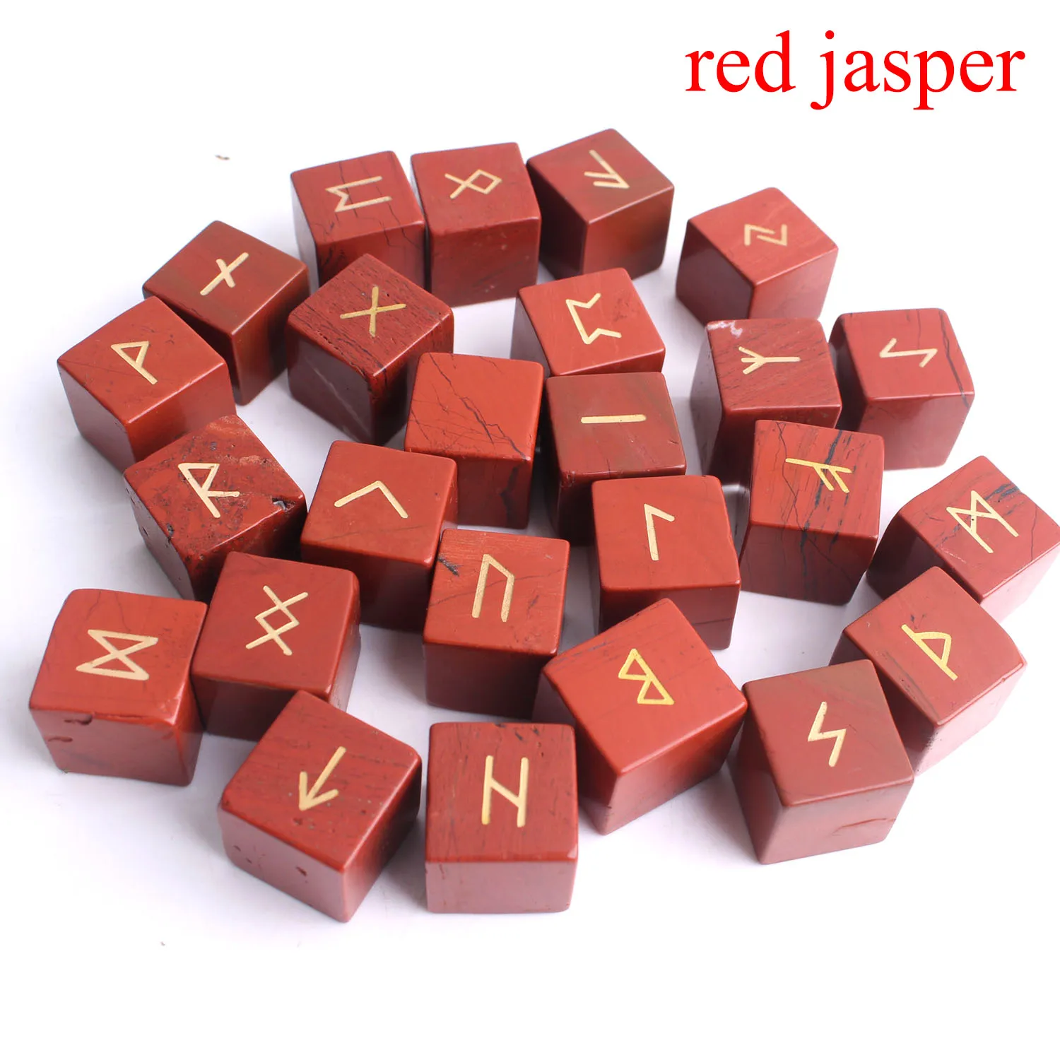25 шт. Натуральная красная яшма/Розовый кварц/тигровый глаз квадратная гравировка
