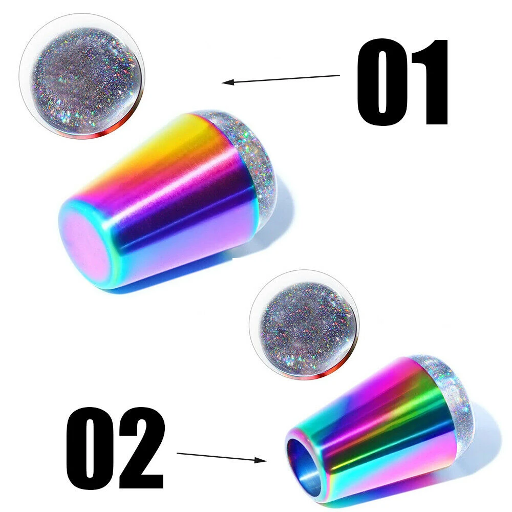 1 шт. ручной голографический прозрачный штамп для ногтей штамповки пластины