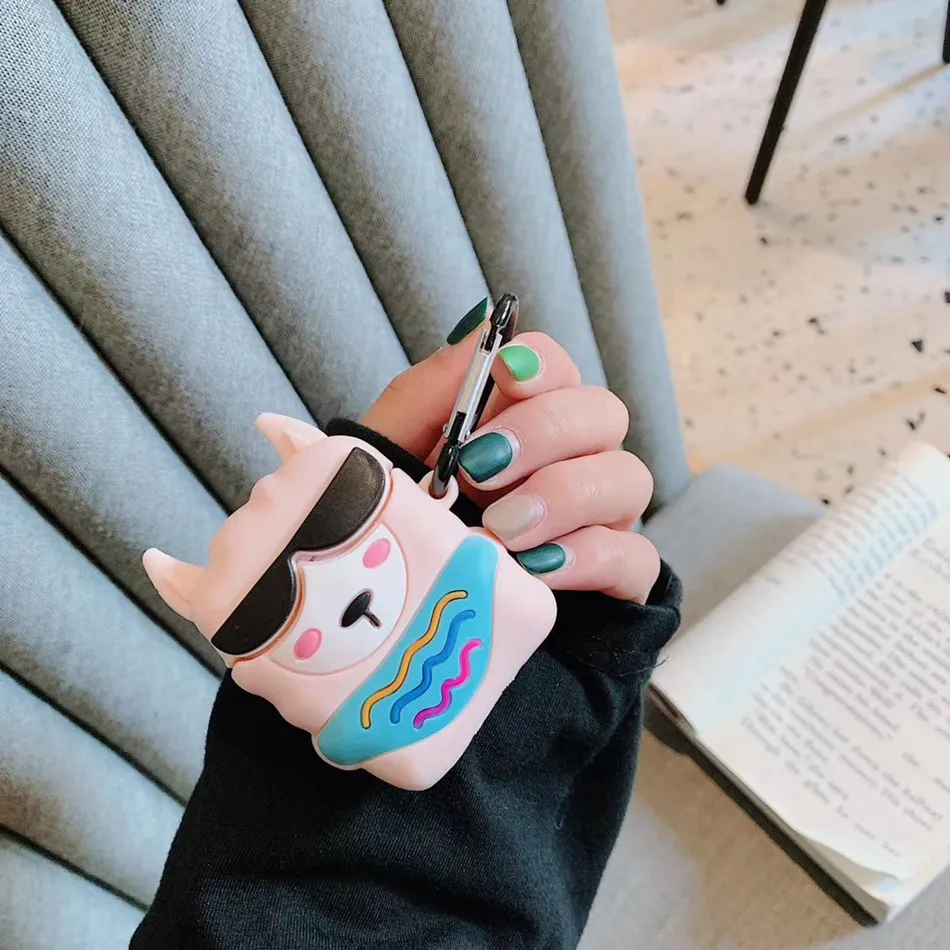 1139 Чехол для наушников для AirPods, чехол, силиконовый, милый, любовь, аниме, защитный чехол для Apple Air pods 2, чехол для наушников, кольцевой ремешок - Цвет: 1139