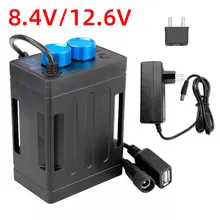 Bicycle Lamp Power Bank For 4/6 18650 Battery USB Charging 5V/2A DC Output 8.4/12.6V/2A  Led Bike Light Pack Case Box Waterproof