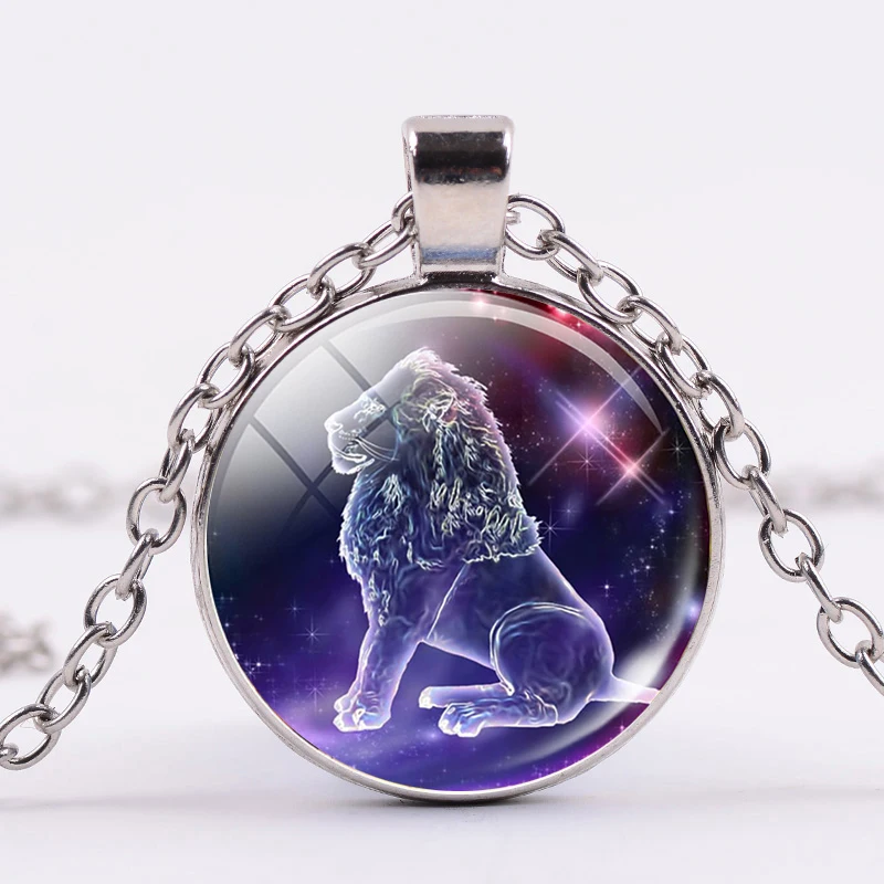 12 знаков зодиака ожерелье Лев созвездий галактика дизайн гороскоп Астрология