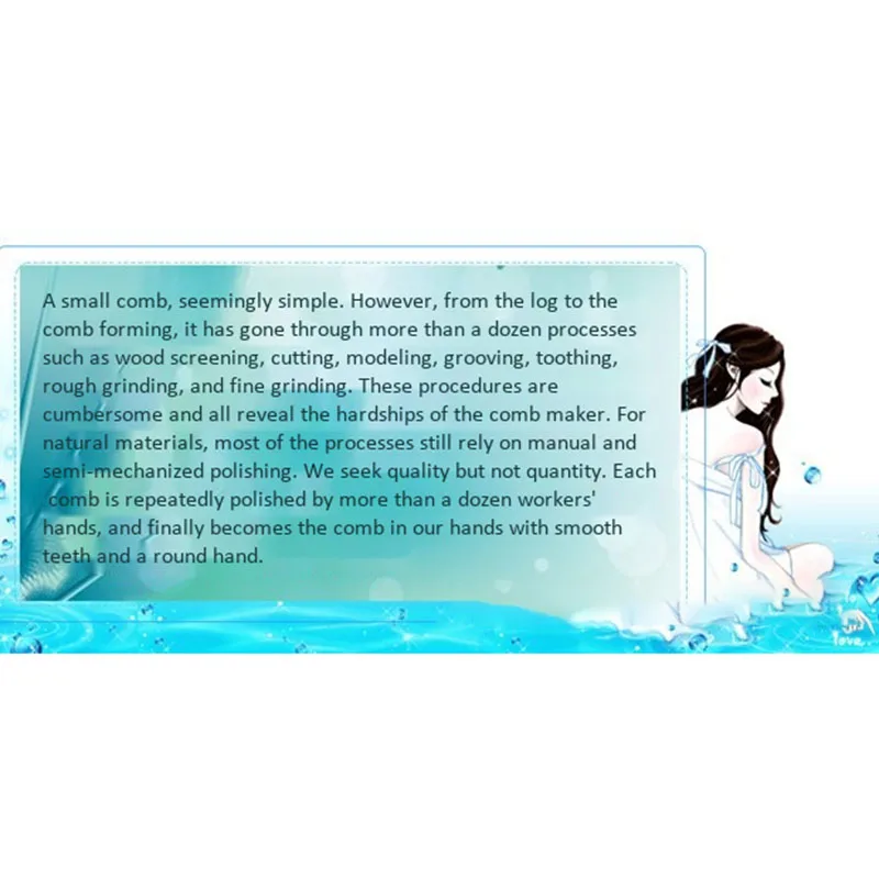 

1Pcs Natural Green Sandalwood Comb Healthy Massage Anti-Static Comb Hair Care Tool Beauty Accessories