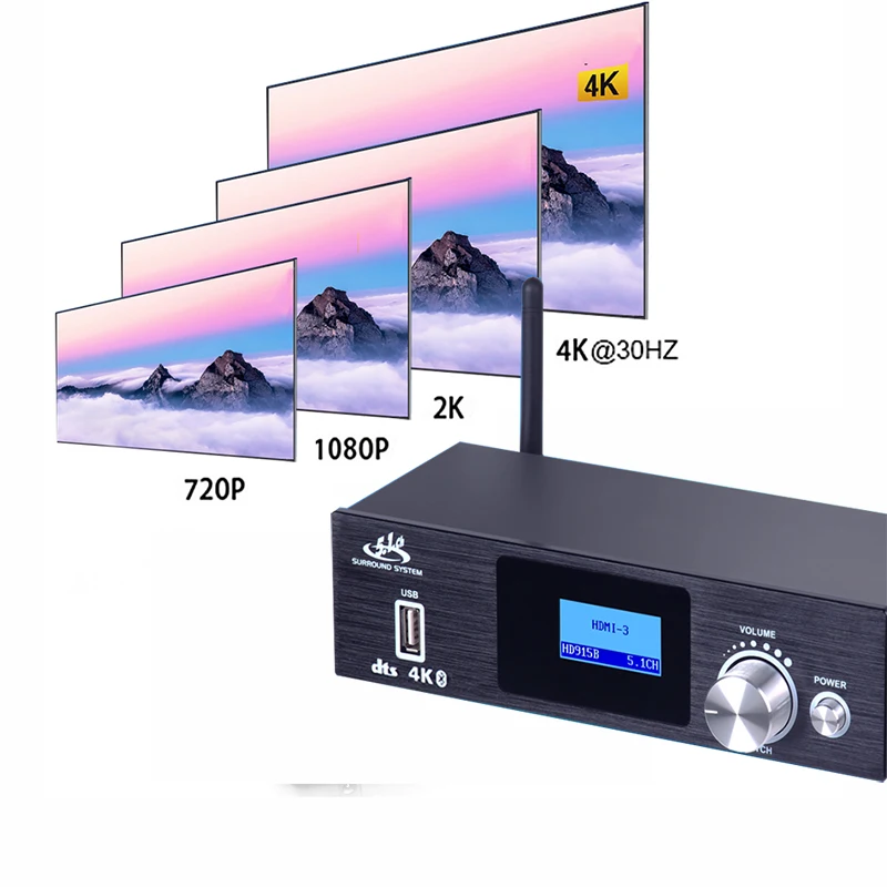 Преобразователь цифрового аудиосигнала DAC 4K * 2K HDMI/HDMI SPDIF DTS 5 1 |