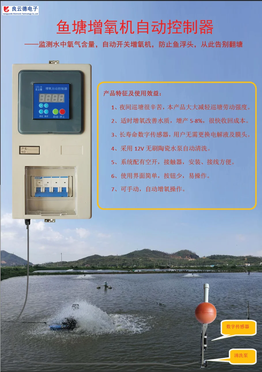 Автоматический контроллер для аэратора рыбного пруда измерение растворенного