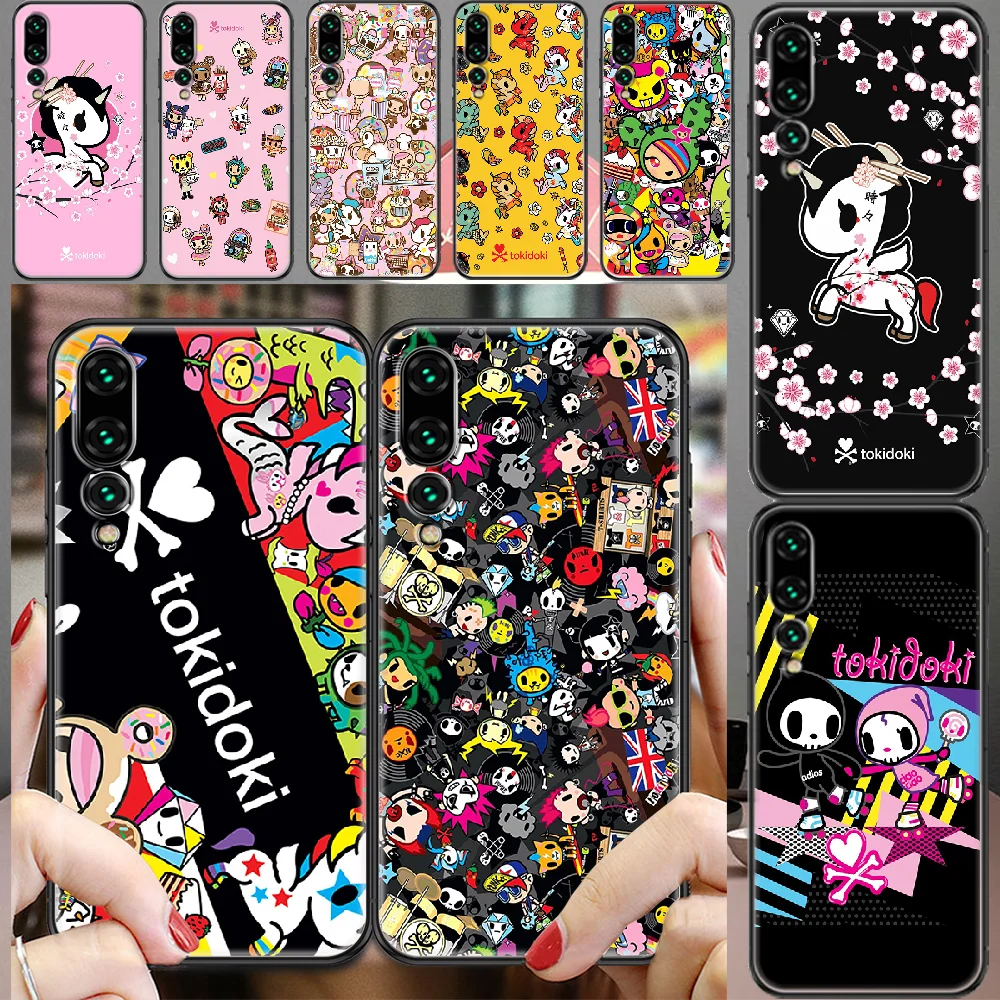 Японский бренд tokidokies чехол для телефона Huawei P Mate P10 P20 P30 P40 10 20 Smart Z Pro Lite 2019 черный