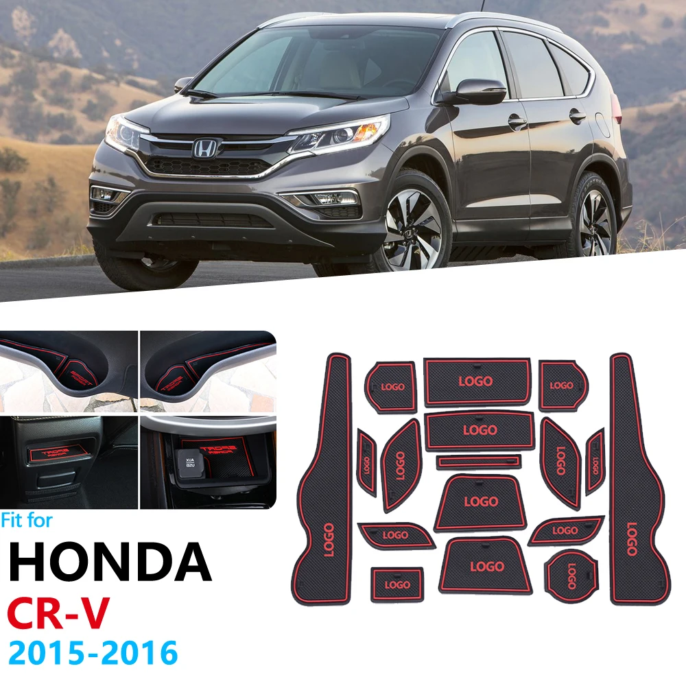 Противоскользящий резиновый подстаканник со слотом для ворот Honda CRV 2015 2016 4-го