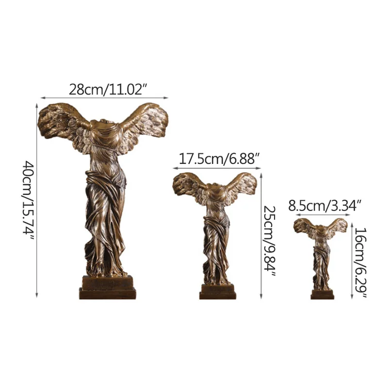 

Abstract Victory Goddess Figure Statue Ornament Desktop Decor Goddess Sculpture Home Decoration Wedding Figurine Birthday Gifts