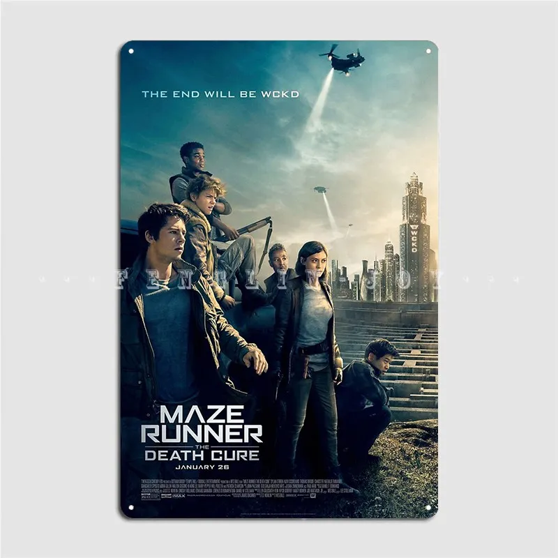 Бегунок-лабиринт: постер с изображением смерти металлический плакат Клубная