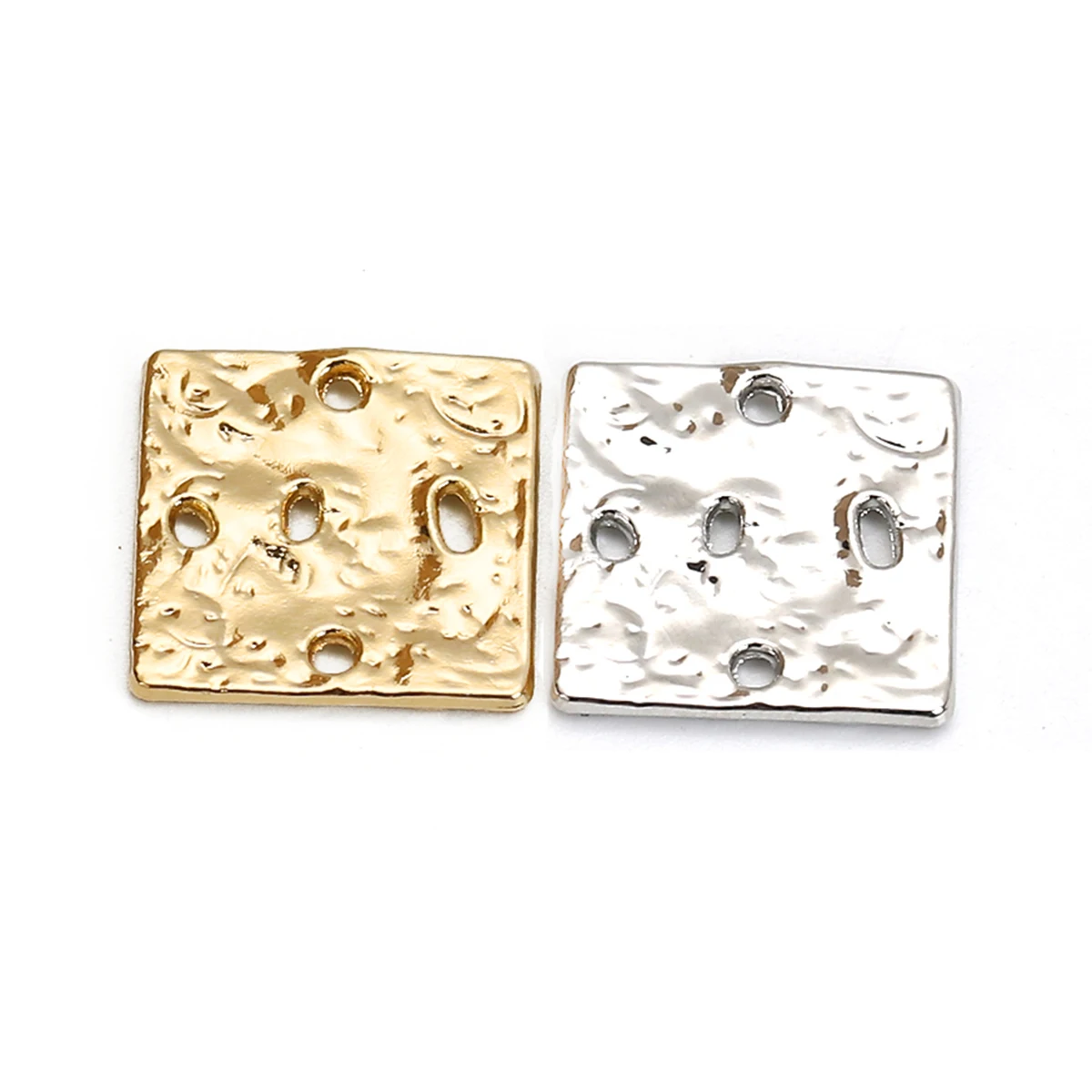 

10 PCs Zinc Based Alloy Connectors Hollow Square For Necklace Earrings DIY Gold Color Jewelry Making Findings 18mm x 18mm,