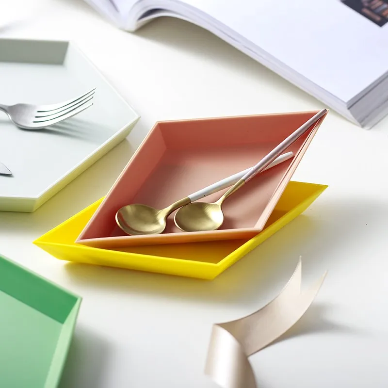 Многоугольный Настольный лоток для хранения в скандинавском стиле ювелирных