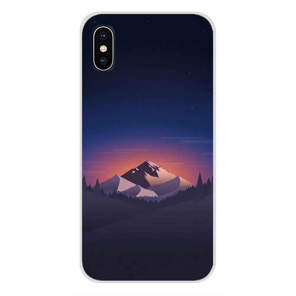 Горы Минимальный аксессуары телефон оболочки чехлы для Huawei мате честь 5X 6X 7 7A 7C 8 9