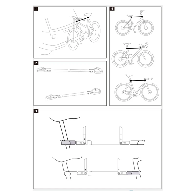 Прямая поставка Регулируемый адаптер для верхней трубы велосипедной рамы 30 кг/66