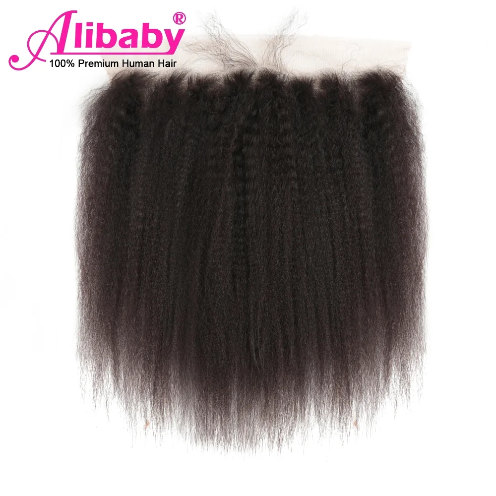Alibaby малазийские волосы 13 × 4 швейцарские фронтальные курчавые прямые Remy