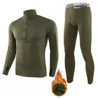 Комплекты термобелья Для мужчин быстросохнущие антимикробные эластичные термо нижнего белья сжатия флис пот Фитнес с утепленными подштанниками