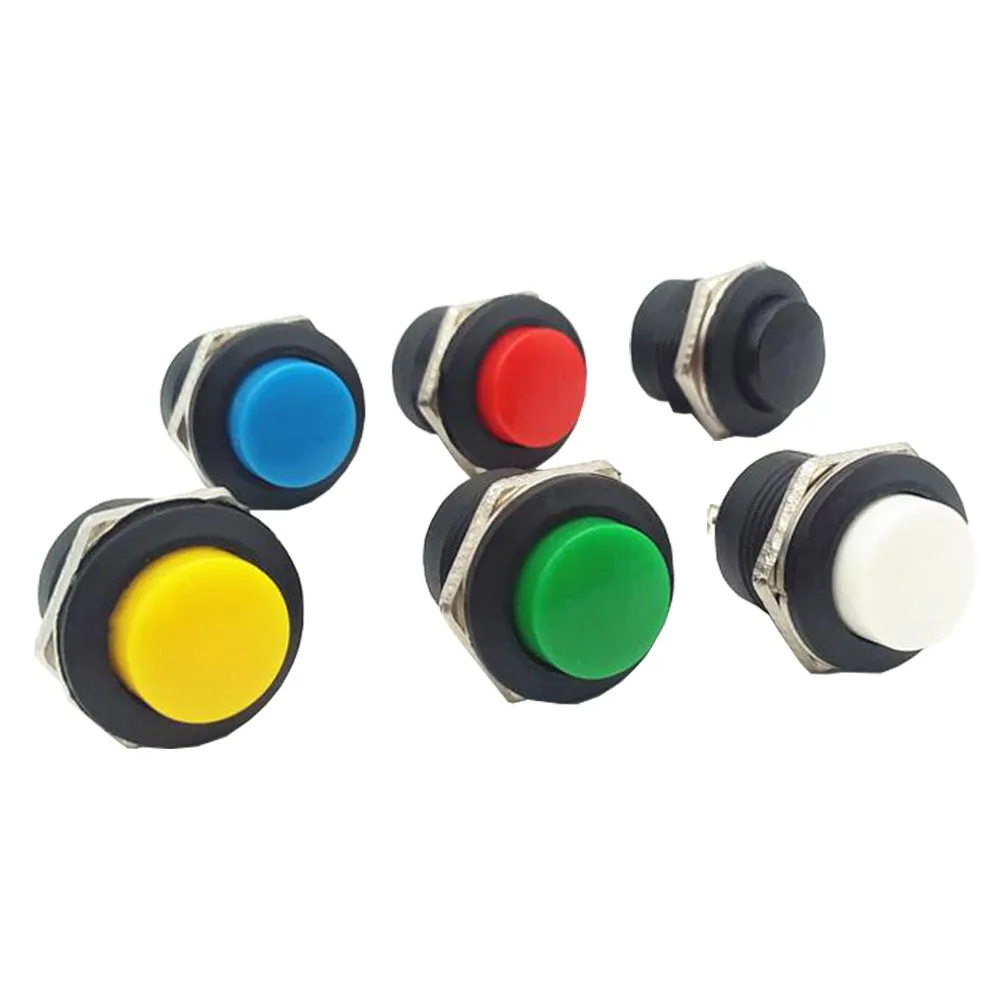 1 шт. встроенный кнопочный переключатель SPST без красного черного белого желтого