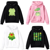 kids cute frog hoodies toddler cartoon animals pullovers spring autumn girls boys anime sweatshirts children clothes tops coat