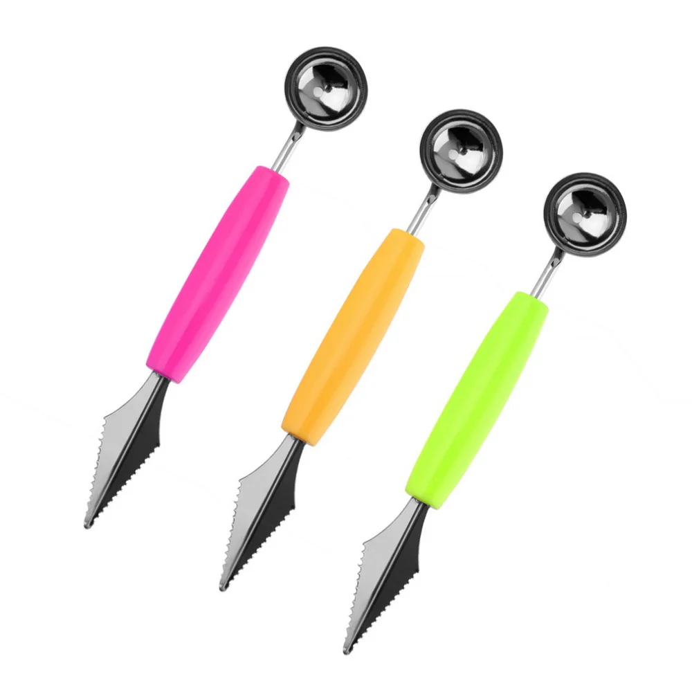 Двухсторонний многофункциональный нож для резки фруктов из нержавеющей стали