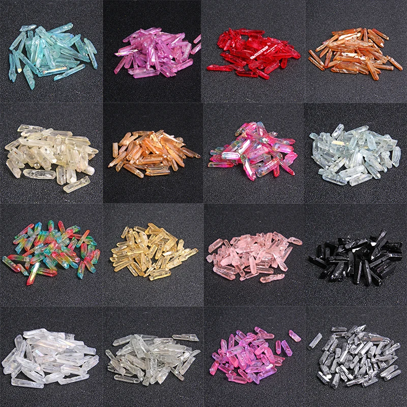 Натуральный камень кварц Crytsal столб верхней пробурено точка бусины Непостоянные