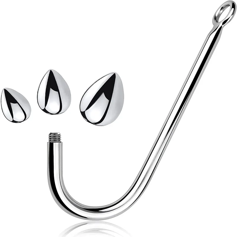 Replaceable 3 size balls choose metal anal hook butt plug beads dilator alluminum alloy sex toy for men women adult game | Красота и