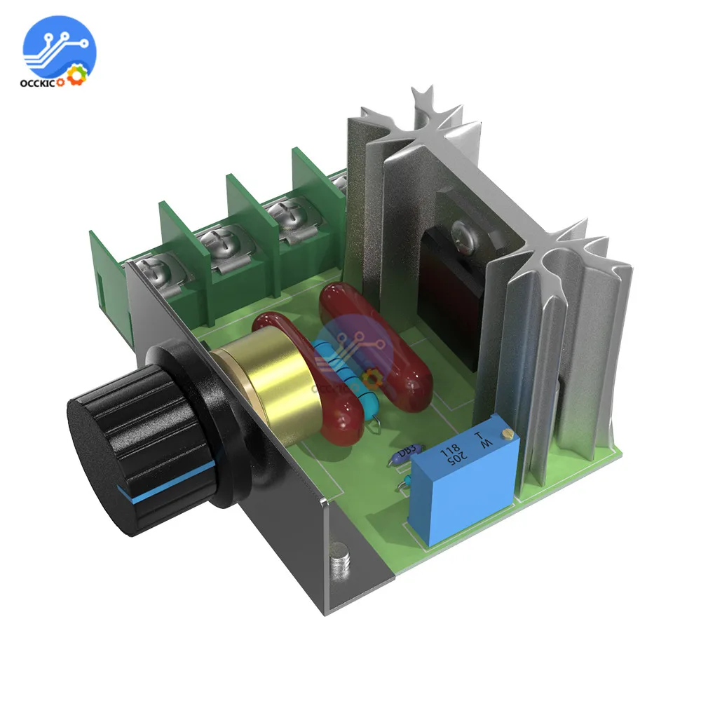 Регулятор скорости 220 В 2000 Вт тиристорный регулятор напряжения диммирующий