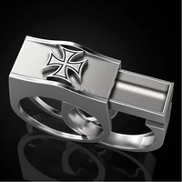 secret boy hot selling cross silver color assertive ring set exquisite men and women creative new style factory direct sales