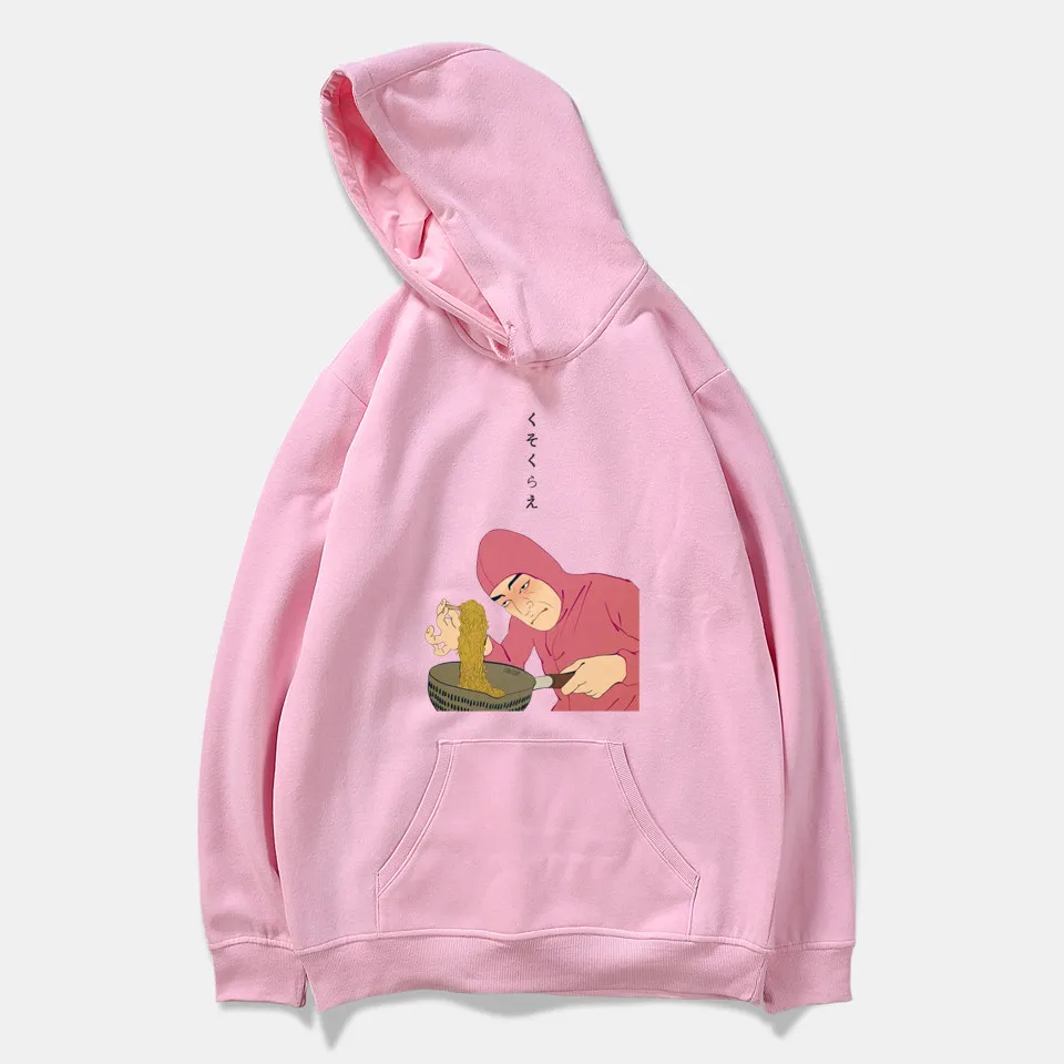 

Hoodie Pink Guy Ramen King Vaporwave Women/Men Sweatshirts Hoodie Harajuku Casual Hoodies Sweatshirt Men Fashion Jacket Coat