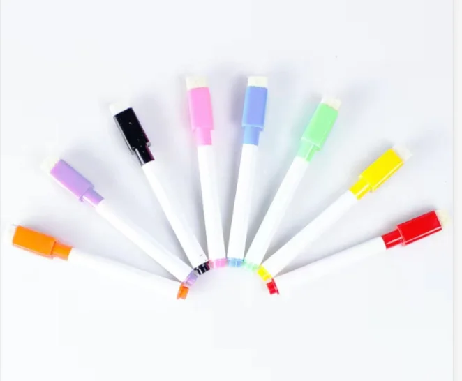 

Ручка для рисования, цветная, черная, школьная, белая Классная доска, сухая, маркеры для белой доски, со встроенным ластиком, для учеников и д...