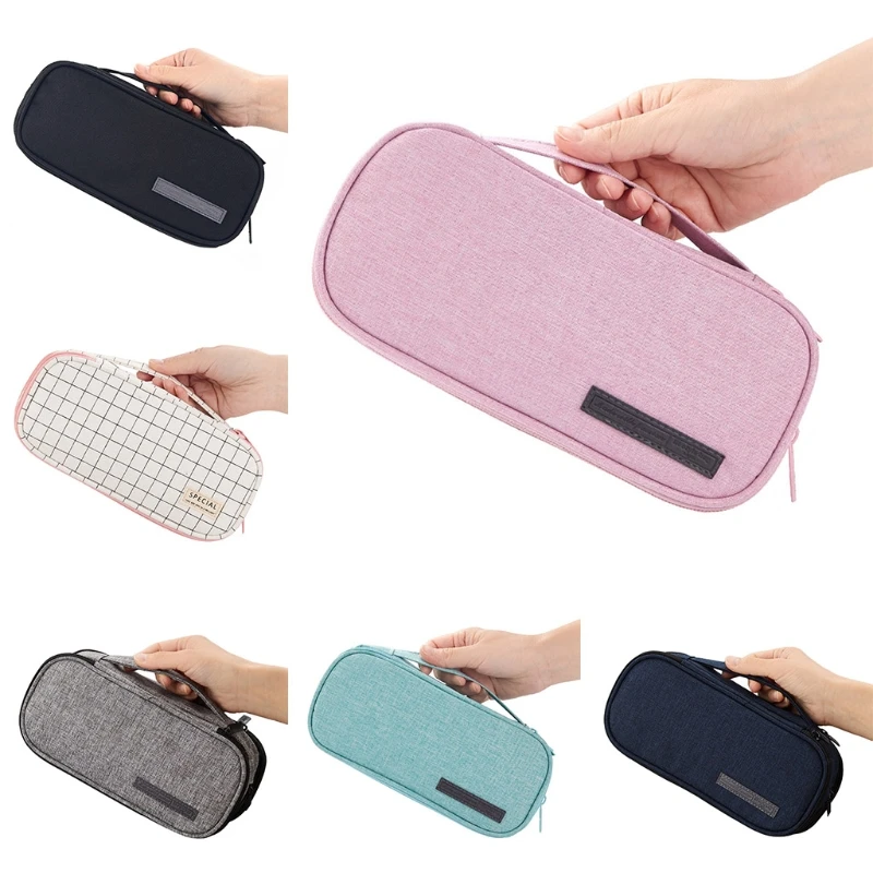 

Kawaii Canvas Large Capacity Pencil Case Bag Portable Pen Brushes Pouch Box Gift 28GE