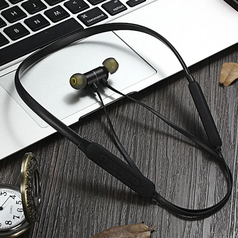 Bluetooth наушники беспроводные магнитная гарнитура с микрофоном водонепроницаемые