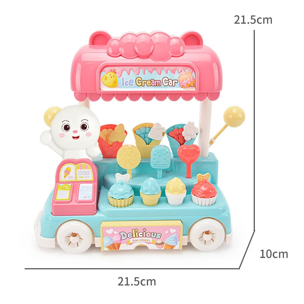 

Kids Simulation Light Music Electric Candy Ice Cream Car Pretend Play Game Toy