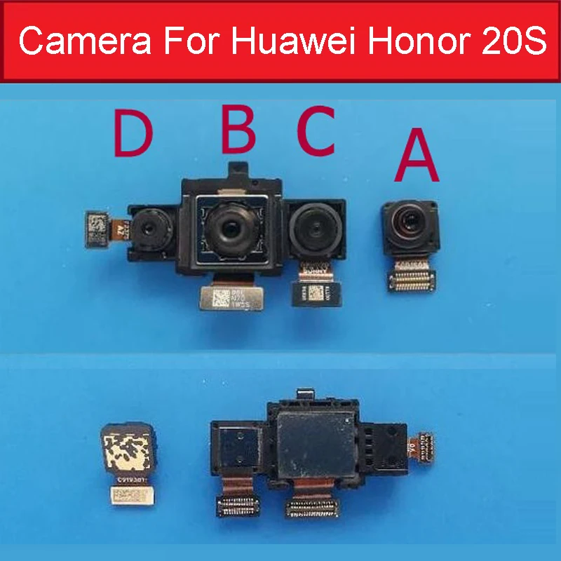 

Фронтальная задняя камера для Huawei Honor 20s YAL-AL50 YAL-TL50 основная задняя широкоугольная камера гибкий кабель протестированная работа