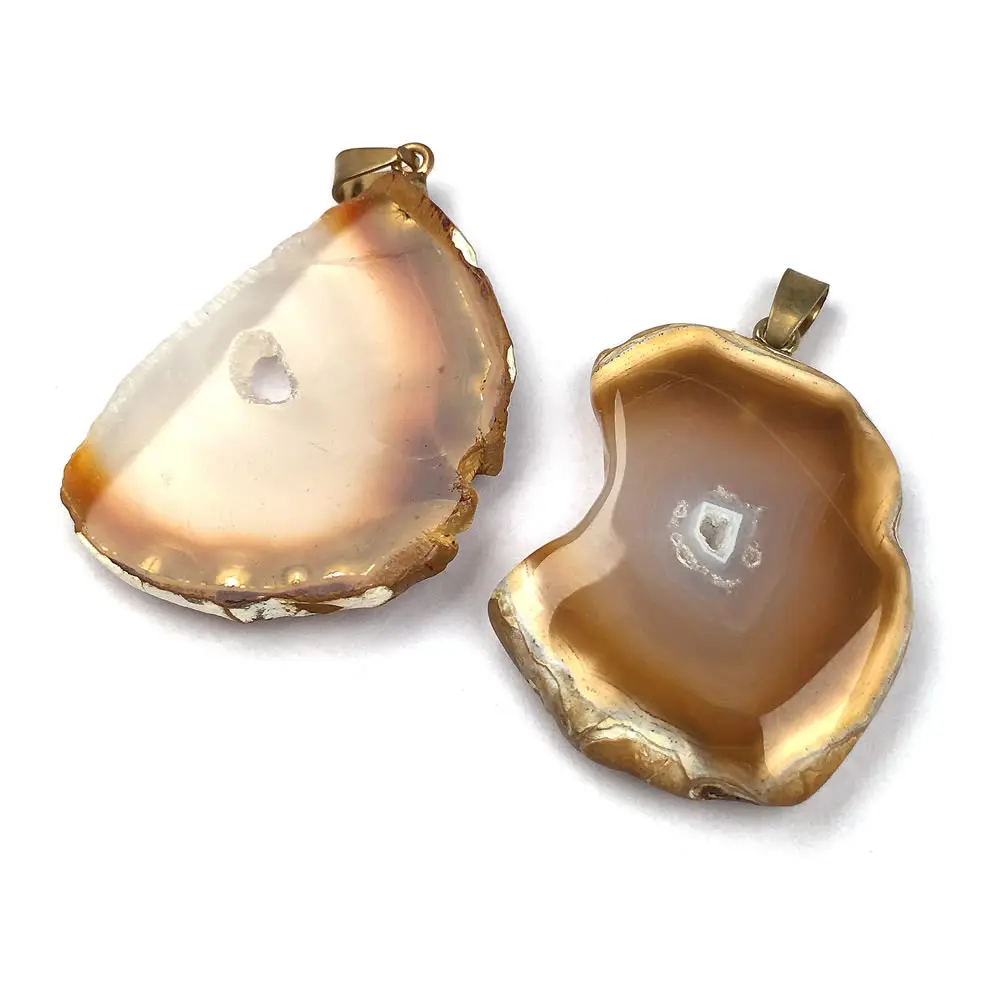 Подвеска из натурального камня агата асимметричная форма Подвески для