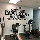 Наклейка на стену в тренажерном зале Bad Workout Is You Did Not It, фитнес, Кроссфит, бодибилдинг, поезд, вдохновляющая цитата, настенная наклейка, виниловый Декор