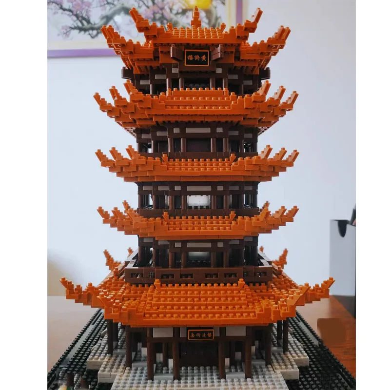 

IN Stock 4100 PCS 16068 Tower of Yellow Crane Building Blocks Bricks Assembled China Ancient Architecture Series Sets Toys Gifts
