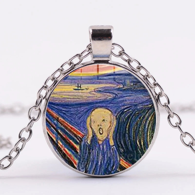 Edvard Munch крик абстрактная живопись маслом ожерелье с картиной (изображением)