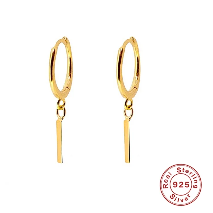 

Geometry Long Earring For Women Silver Earrings 2021 Fashionable Hoop Earrings Jewelry Zircon Pendientes Brincos Aretes