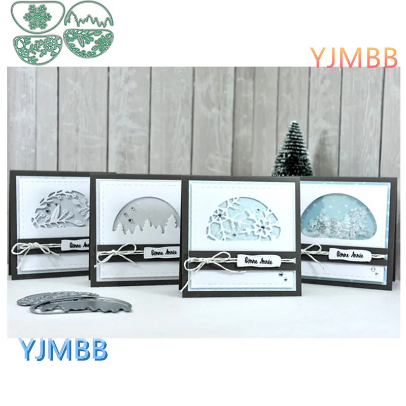 

YJMBB 2021 Christmas Snowflake Stencil DIY Paper Card Craft Scrapbook Album Metal Cutting Dies Christmas Craft Making Cut Mold
