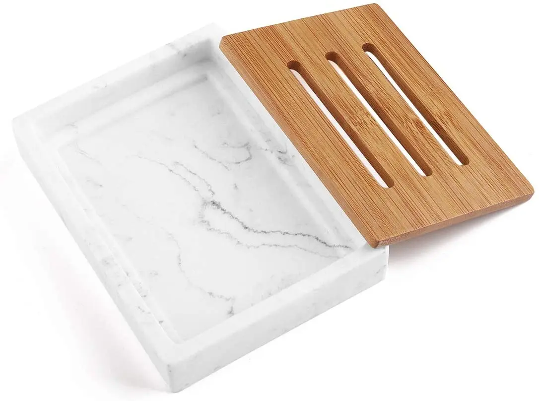 Поднос для мыла посуда из смолы бамбуковый держатель коробка душа кухонной