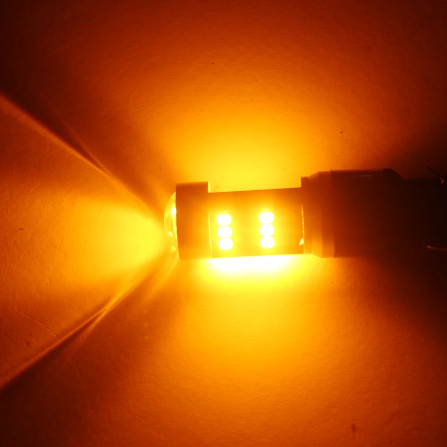 

NHAUTP 1Pcs 1157 Dual Color Car LED Lights White+Amber P21/5W BAY15D LED Bulbs Auto Driving/Brake/ Turn Signal Lamp 12V