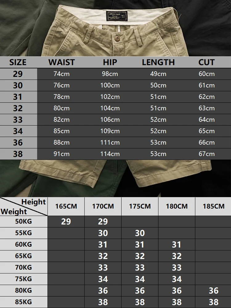 

2021 Summer New Men's Khaki Army Green Jogger Military Cargo Shorts Cotton Trunks Casual Loose Mens Shorts Tactical Cargo Shorts