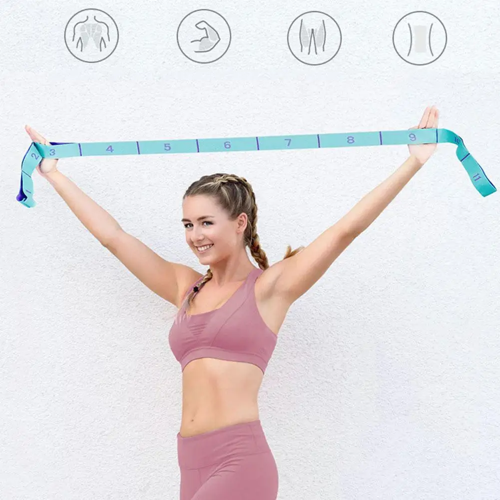 Йога тянуть ремень удлиненный латекс эластичный пояс танцевальная петли