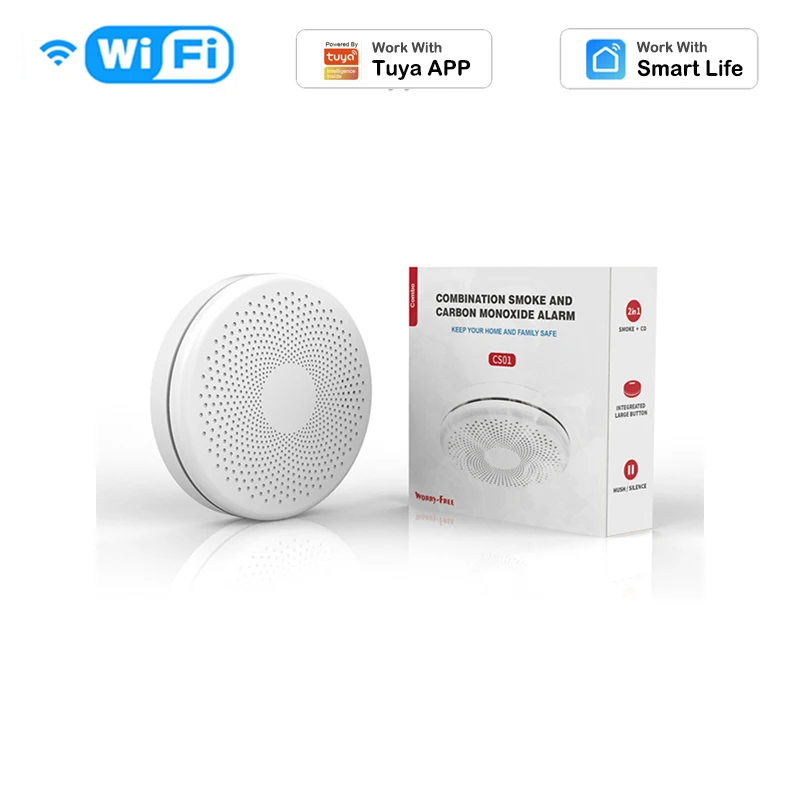 

Датчик дыма и монооксида углерода с Wi-Fi