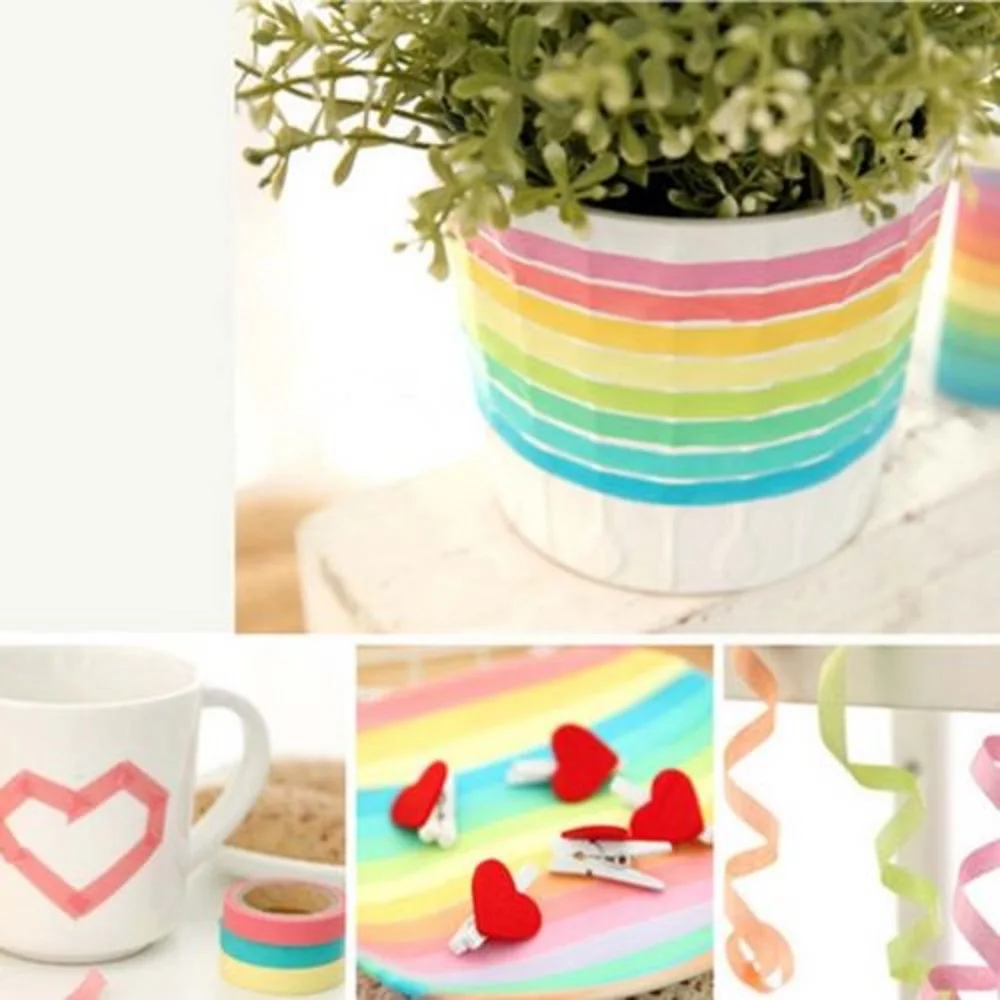 10 шт. васи многоцветные пленки однотонные Цвет бумага DIY декоративный