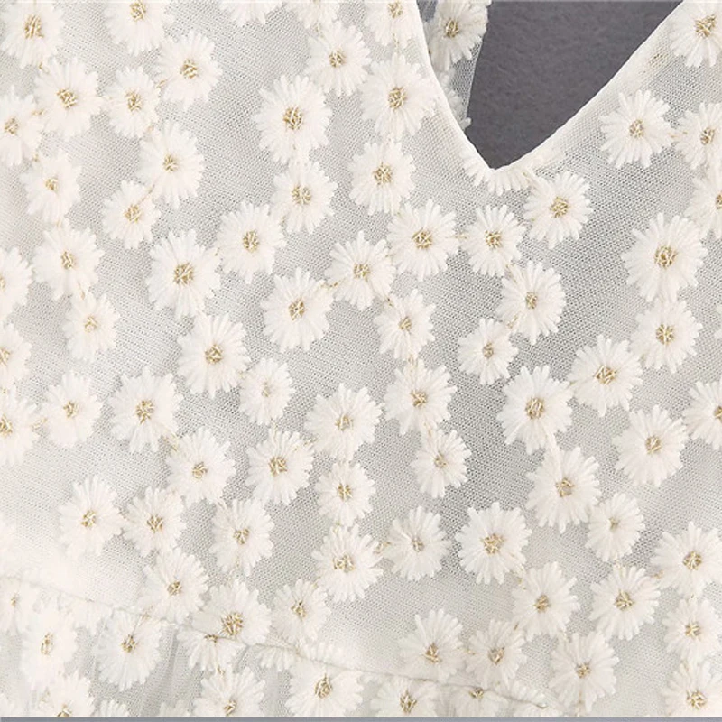 Белое Женское летнее пляжное платье с вышивкой женское сексуальное мини-платье