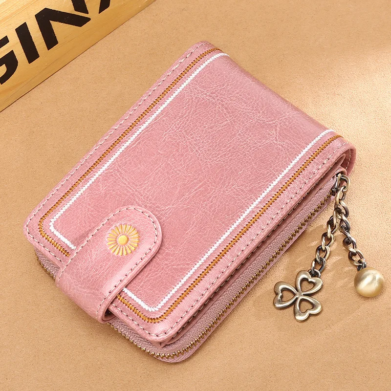 

Genuine Leather Men Wallet Coin Purse Small Mini Credit Card Holder women ladies lady female calfskin PORTFOLIO Male handbag